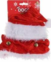 Kerstmutsen voor honden met halsband