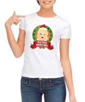 Sexy foute kerstmis shirt wit voor dames do you want me